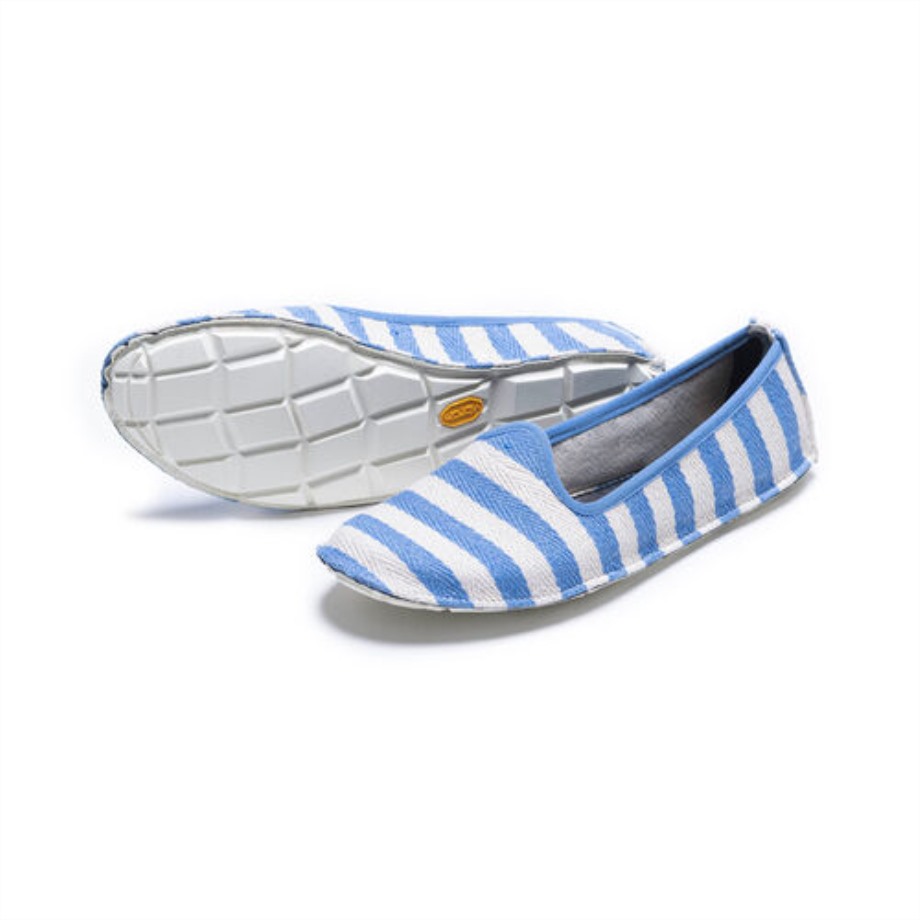 Egynegyed Vászon Vibram Fehér-világoskék
